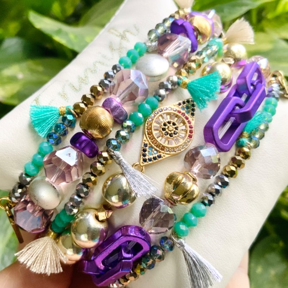 Erimish Bracelets ⭐️ Brand New Carnival LOLLIPOP STACK- NEW CONDITION - STRETCH - Picture 6 of 9